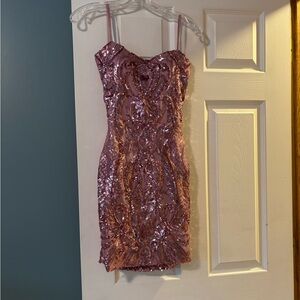 Pink homecoming, school dance dress